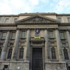 TURIN, ITALY – AUGUST 18, 2021: Curia Maxima former headquarters of Justice Palace in Turin, Italy