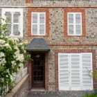 maison vide, volets fermés, Normandie, Étretat, Yport, brique, immobilier, bien vacant