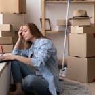 logement, immobilier, femme, problème, stress