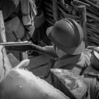 French soldier 1918 in the trench