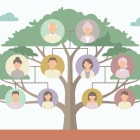 arbre généalogique, famille, succession, héritage, descendants