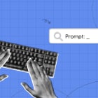 IA gen, intelligence artificielle générative, clavier, prompt, numérique, écrire