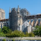 Notre Dame de Paris reconstruction site in May 2020.