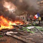 manifestation Gilets jaunes, Paris, émeute, incendie