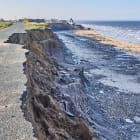 Coastal erosion of the cliffs at Skipsea, Yorkshire