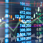 Profit graph of stock market indicator. Abstract stock data concept. Stock financial statistic graph analysis. Financial fund trade overview in profit graph. Concept Finance