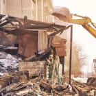 Démolition, déchets, immeuble