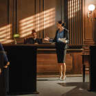 Court of Justice and Law Trial: Successful Female Prosecutor Pre