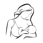 Dessin de femme allaitant son enfant