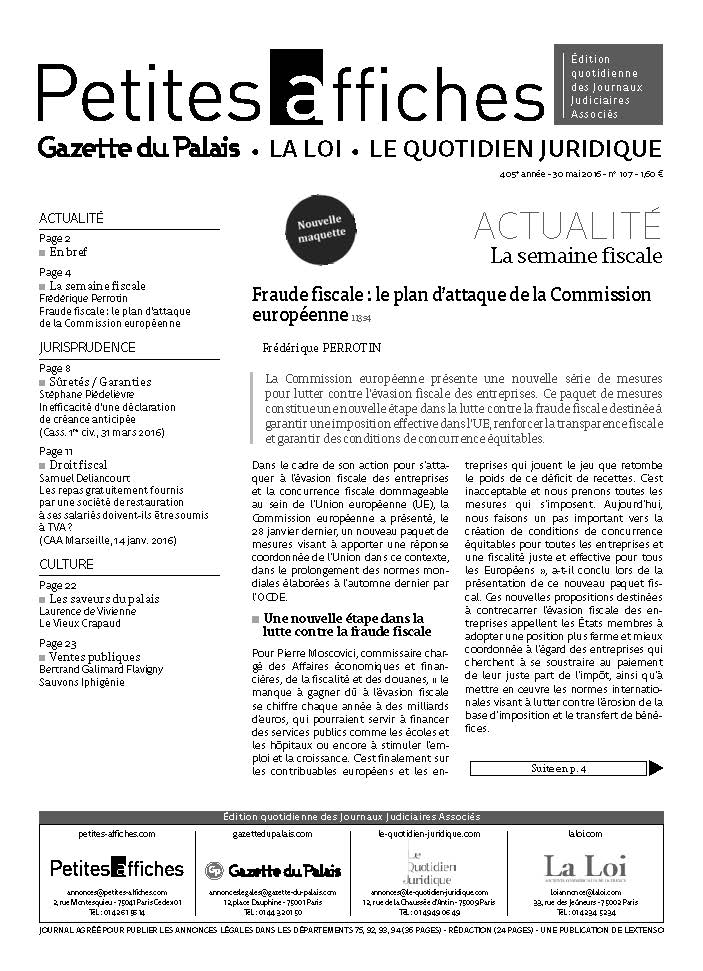 LPA 30 Mai. 2016, n° 116q9, p.22