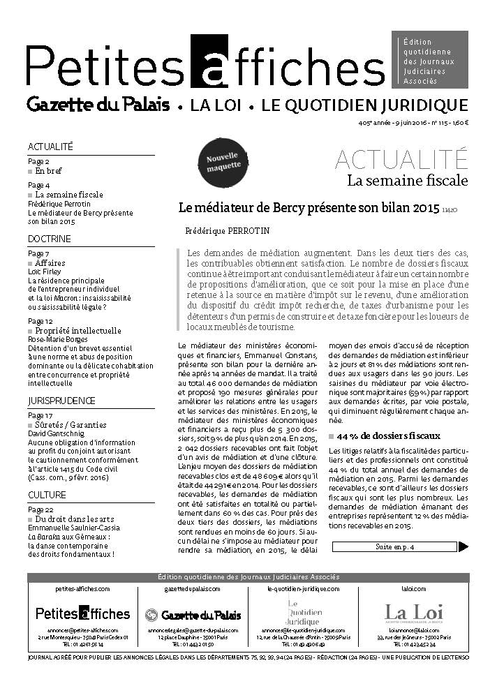 LPA 09 Juin. 2016, n° 117a9, p.2