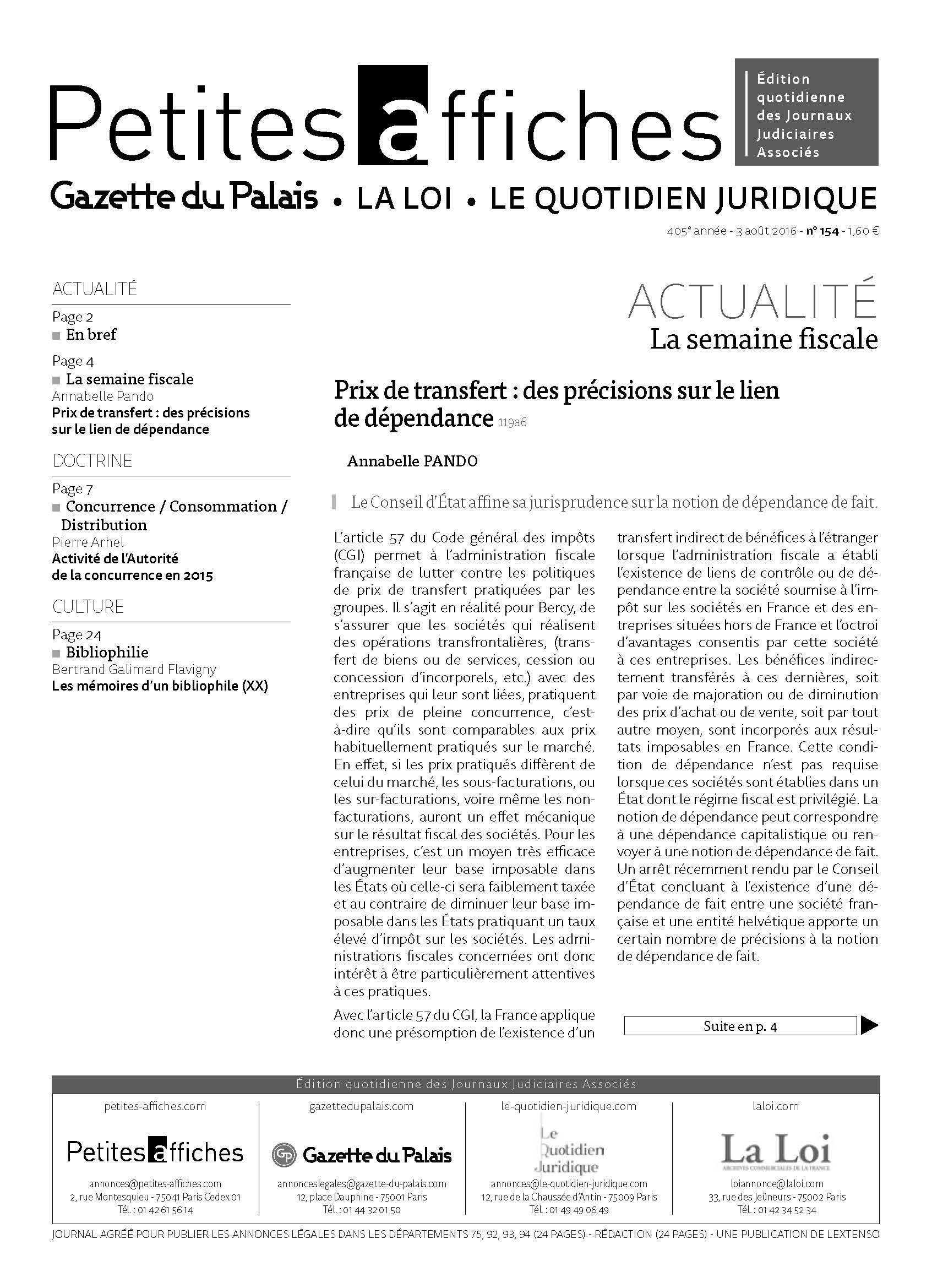 LPA 03 Août. 2016, n° 119p7, p.3