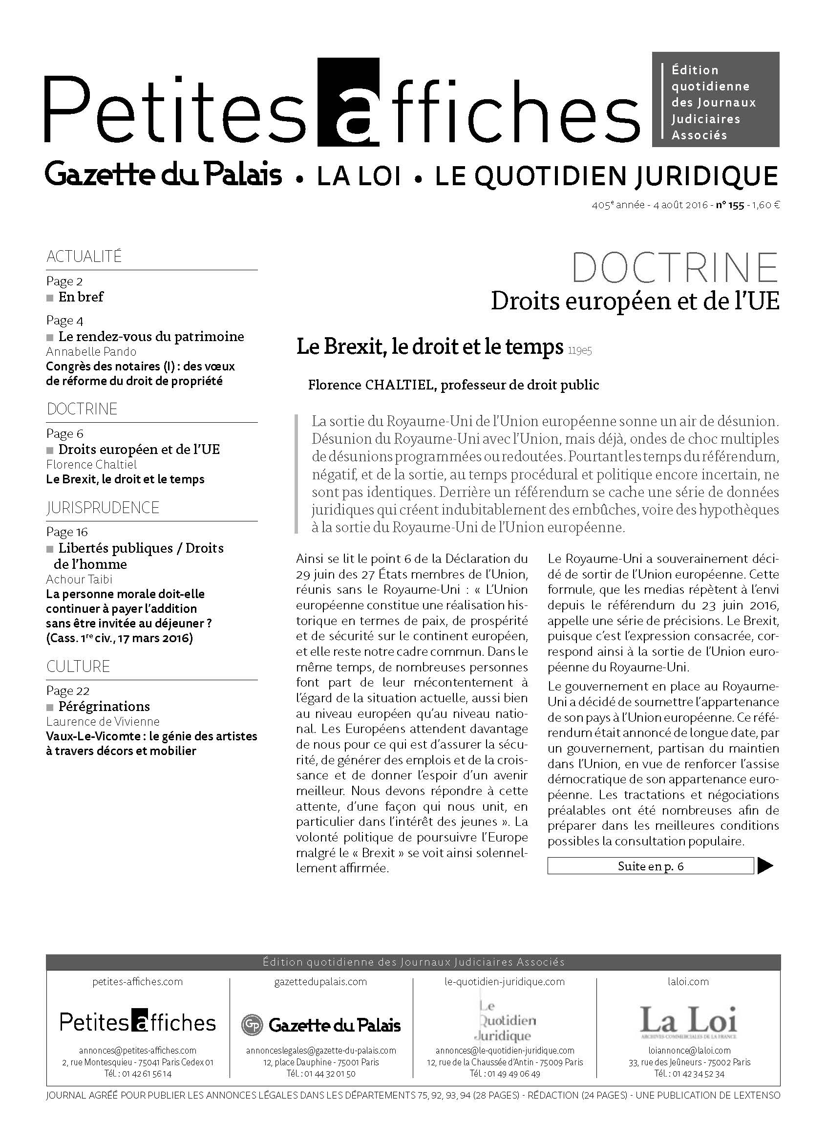 LPA 04 Août. 2016, n° 118n4, p.22