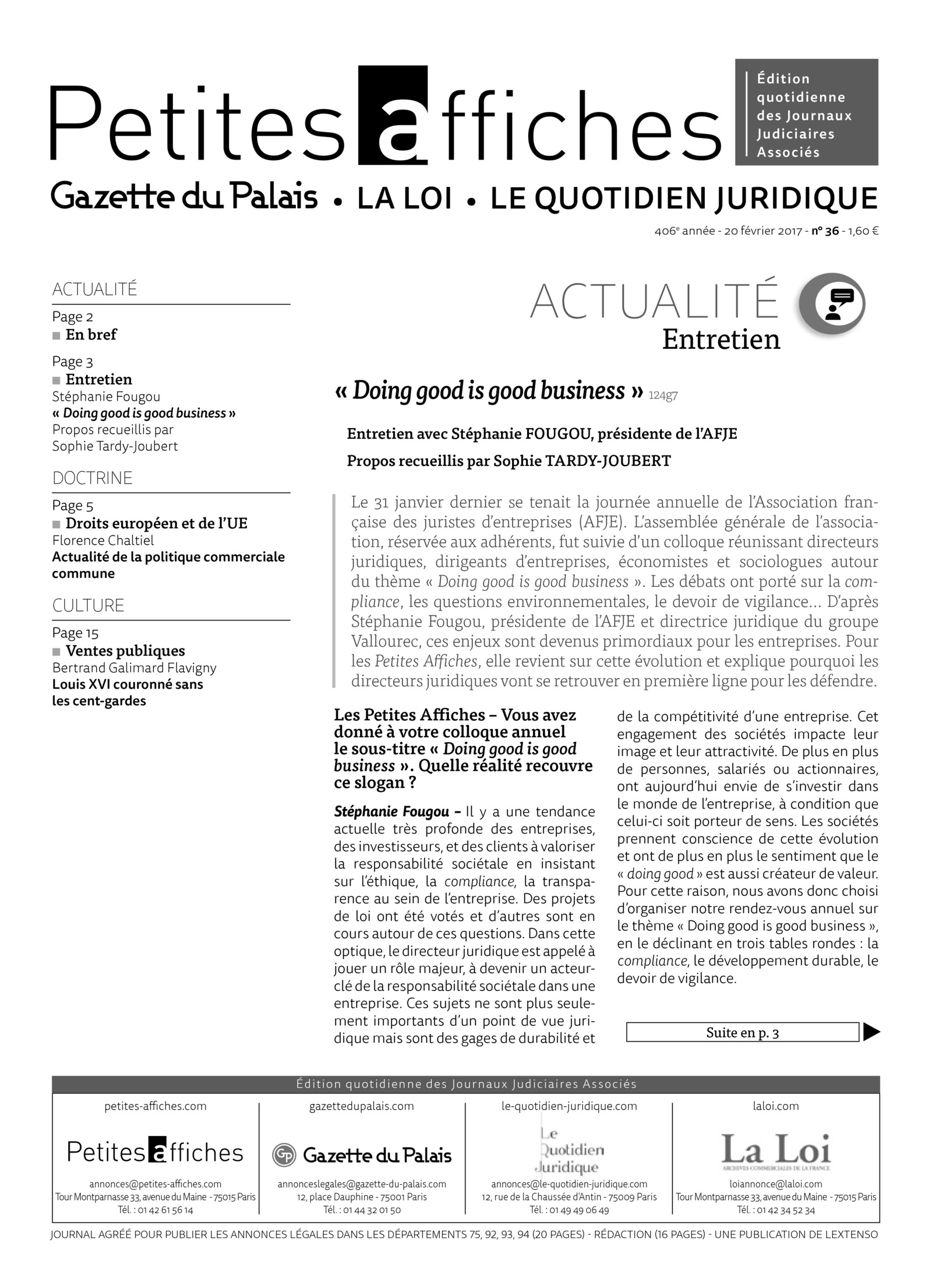 LPA 20 Fév. 2017, n° 124g7, p.3