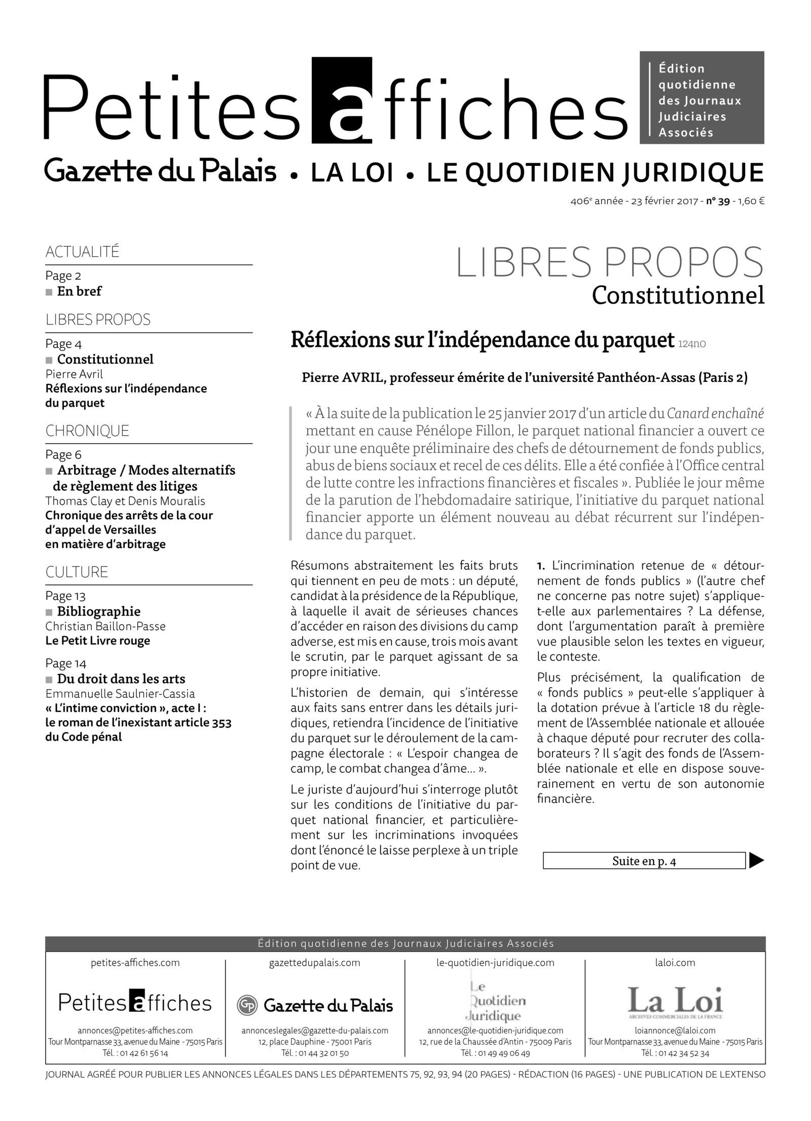 LPA 23 Fév. 2017, n° 122u6, p.13