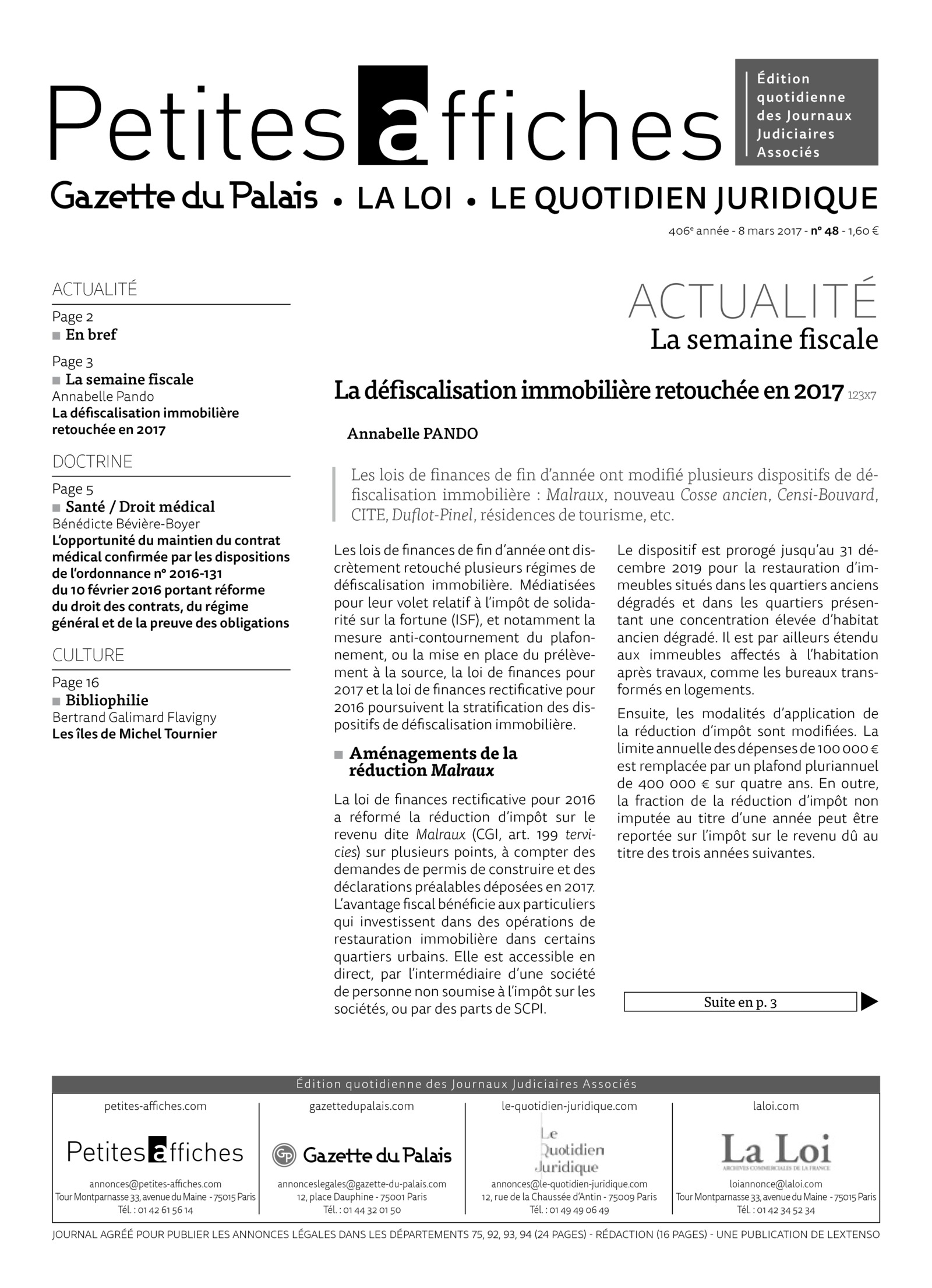 LPA 08 Mar. 2017, n° 123j1, p.5