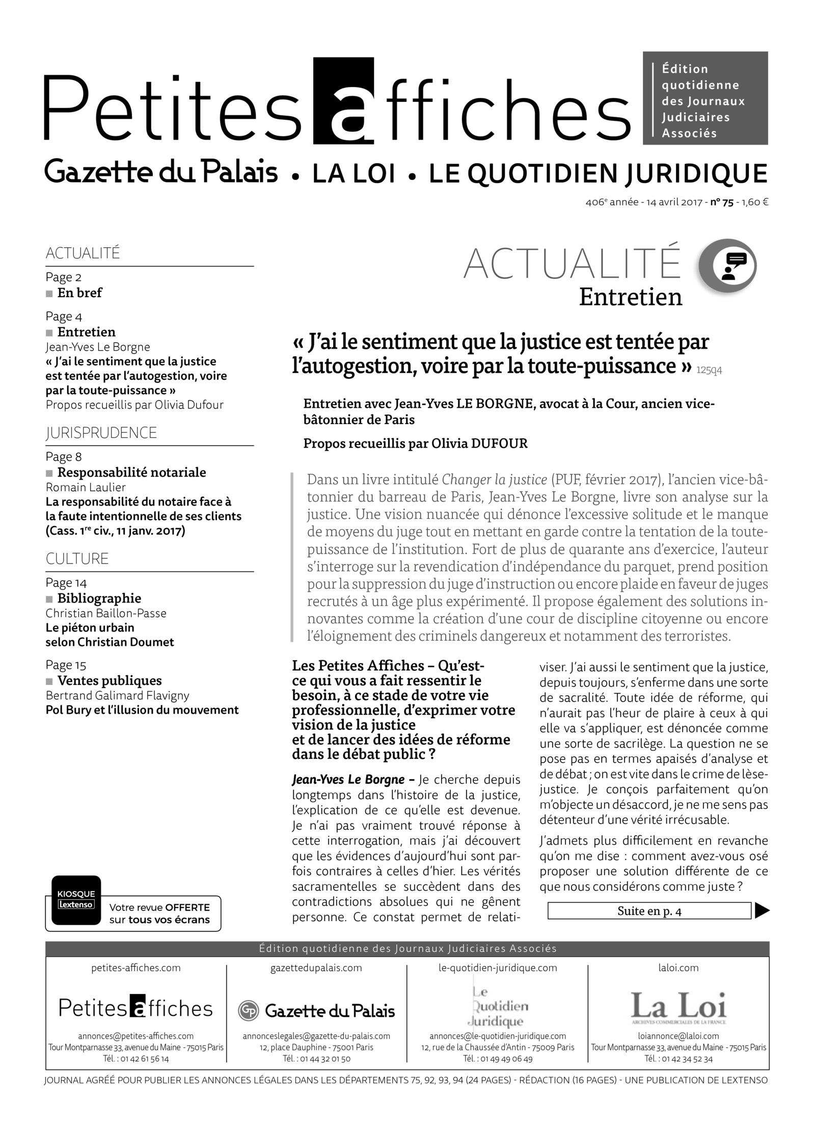 LPA 14 Avr. 2017, n° 125z6, p.2