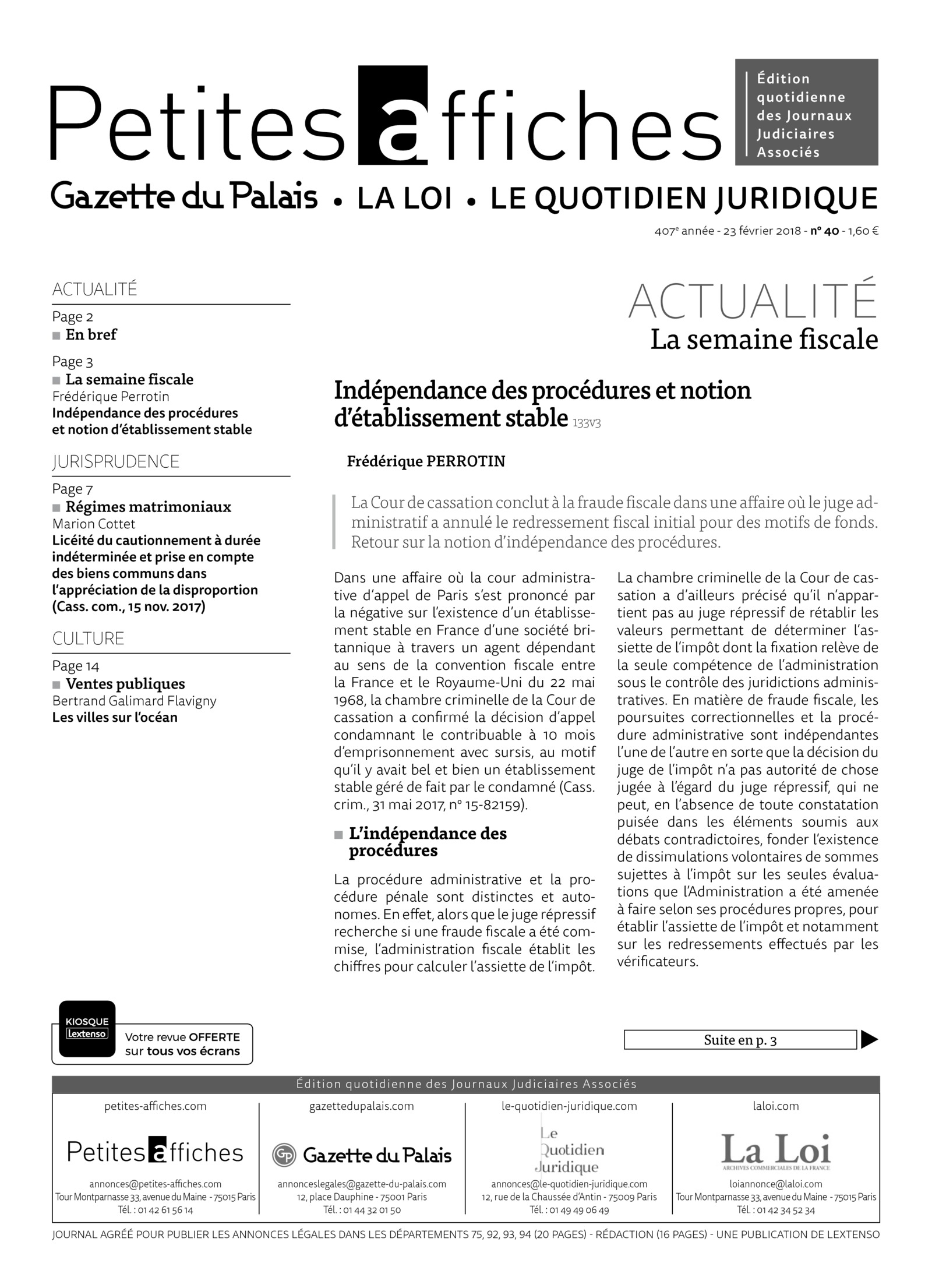 LPA 23 Fév. 2018, n° 133j8, p.7