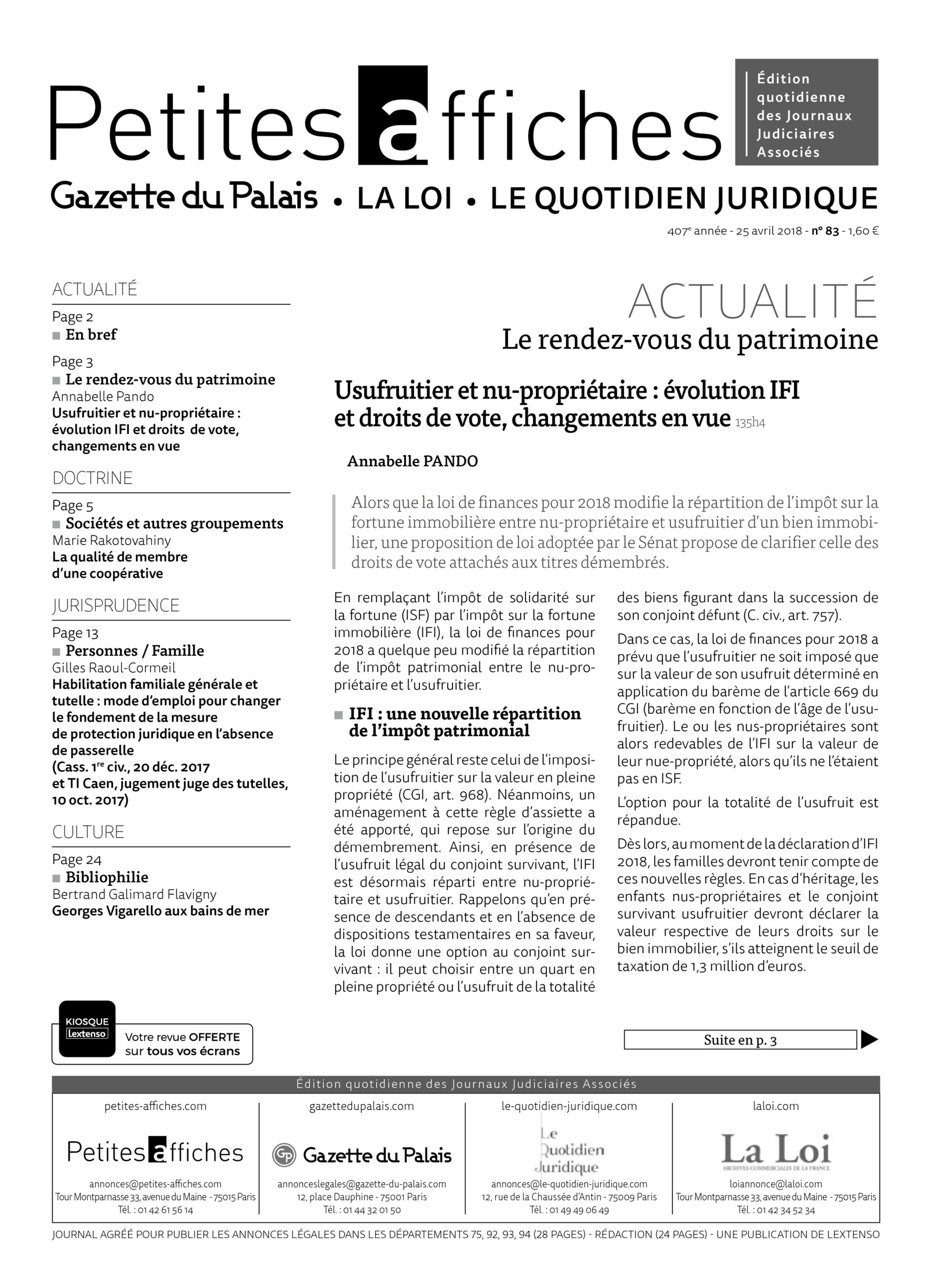 LPA 25 Avr. 2018, n° 135h4, p.3