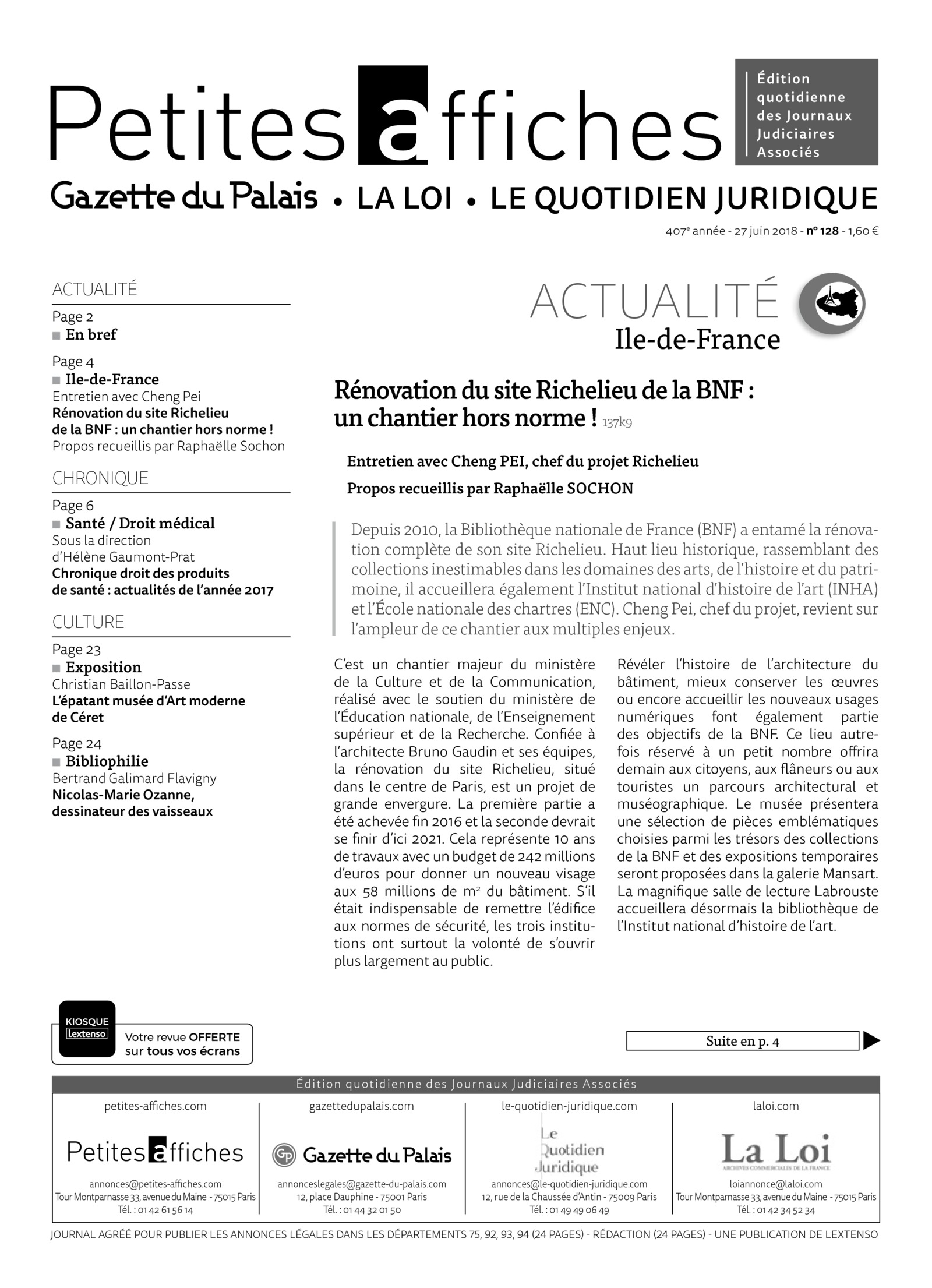 LPA 27 Juin. 2018, n° 136k0, p.6