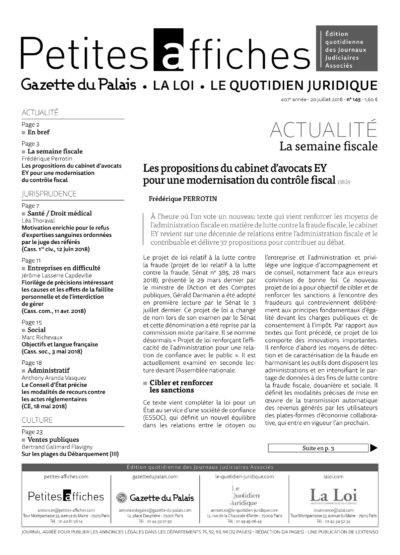 LPA 20 Juil. 2018, n° 137u1, p.11