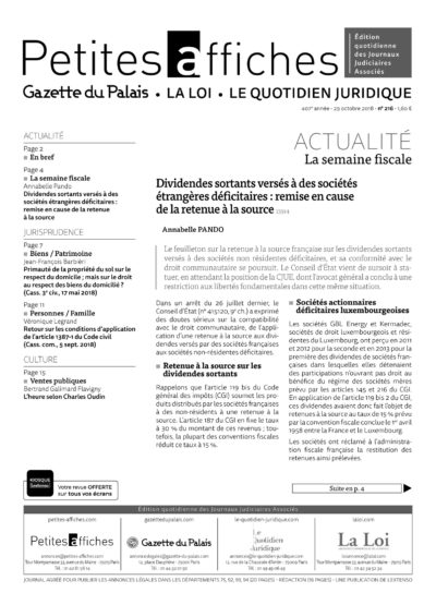 LPA 29 Oct. 2018, n° 139n6, p.11