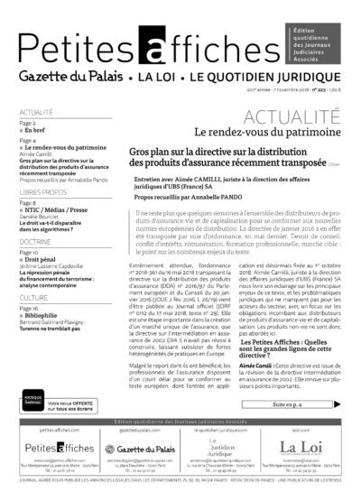 LPA 07 Nov. 2018, n° 140j4, p.2