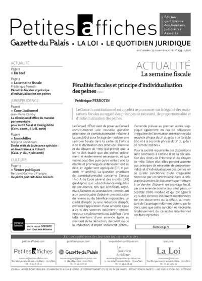 LPA 23 Nov. 2018, n° 138e2, p.3