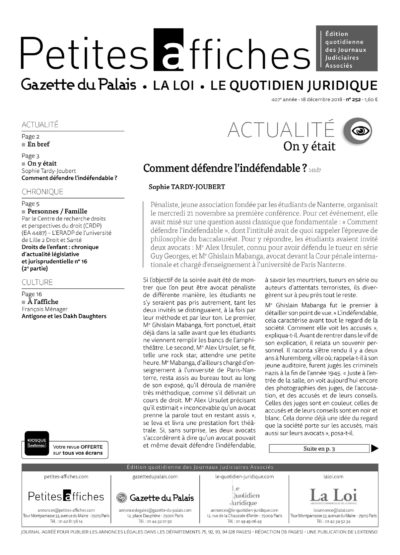 LPA 18 Déc. 2018, n° 141n3, p.2