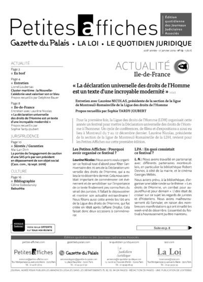 LPA 17 Jan. 2019, n° 142a4, p.2