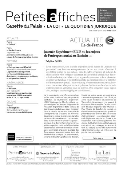 LPA 03 Avr. 2019, n° 143x2, p.2