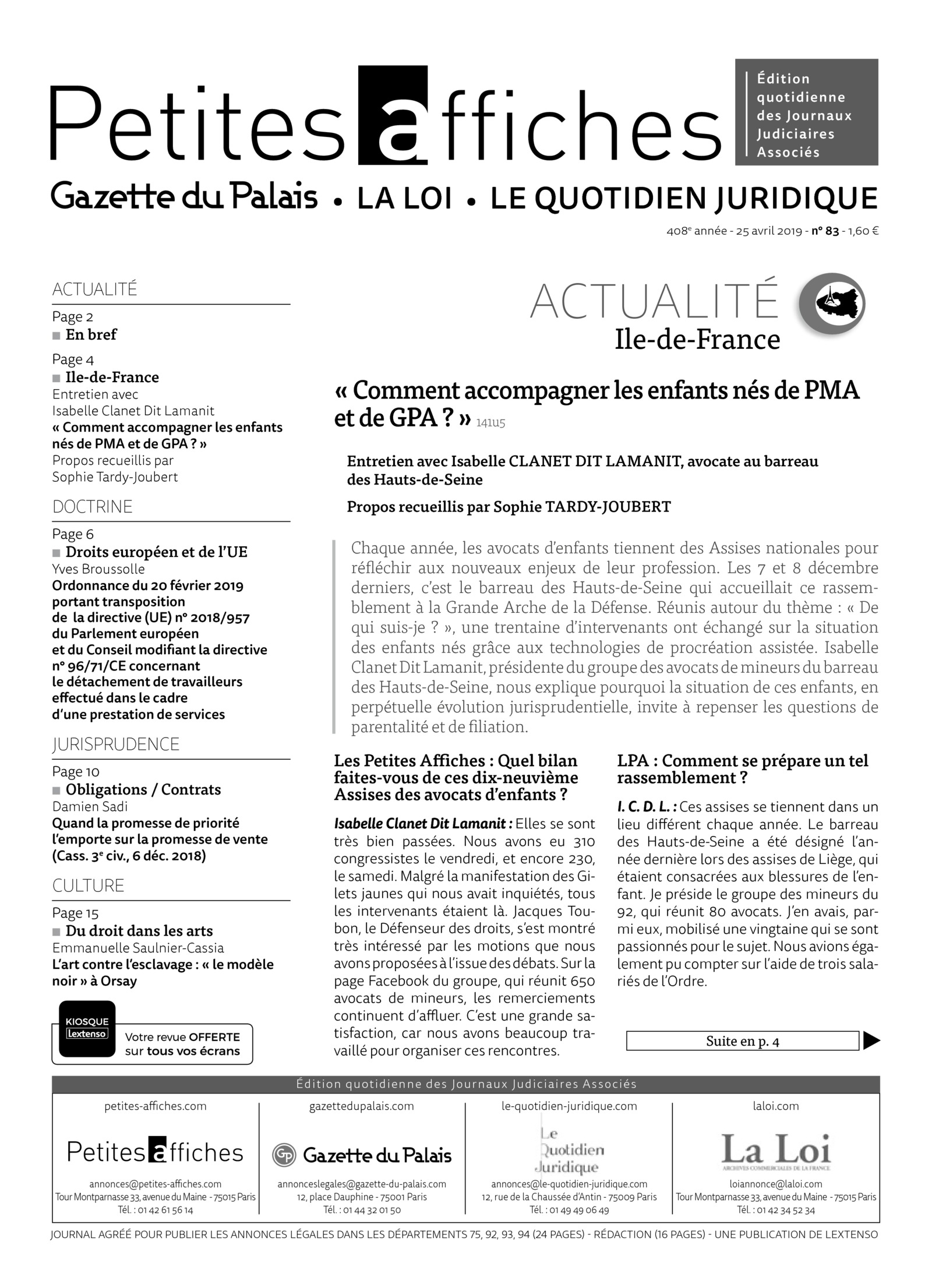 LPA 25 Avr. 2019, n° 144h9, p.2