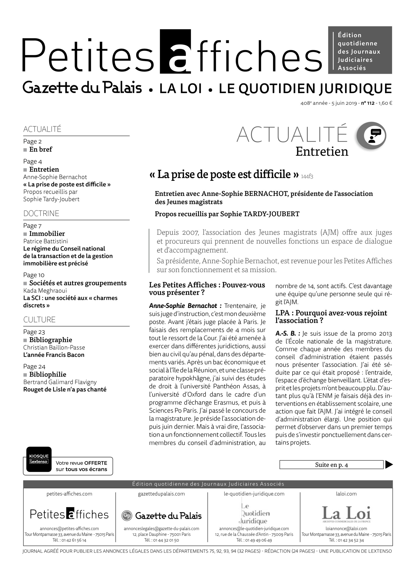 LPA 05 Juin. 2019, n° 145h2, p.2