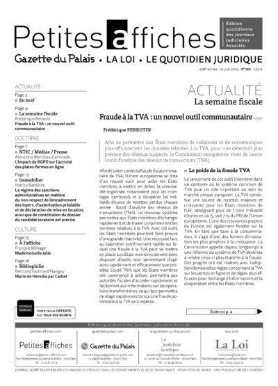 LPA 19 Juin. 2019, n° 145r0, p.3