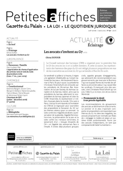 LPA 07 Août. 2019, n° 147b1, p.6