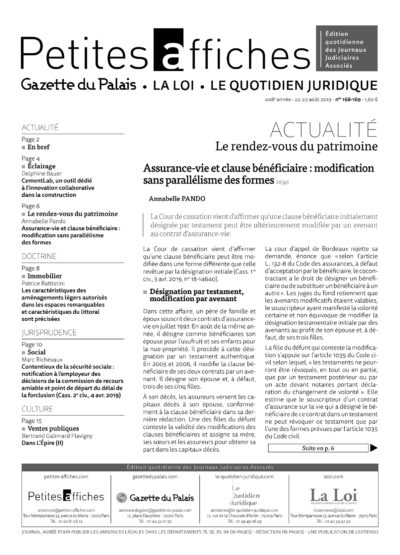 LPA 23 Août. 2019, n° 147h6, p.3