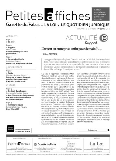 LPA 30 Août. 2019, n° 147q1, p.13