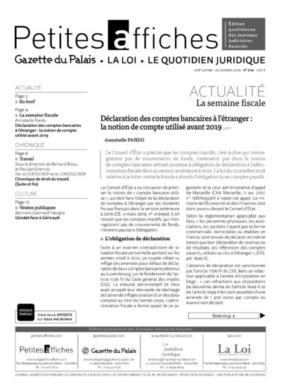 LPA 25 Oct. 2019, n° 148b3, p.3