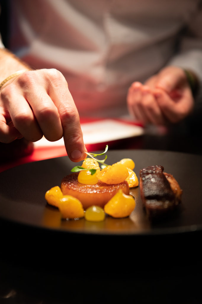 the duck with turnip candied tatin