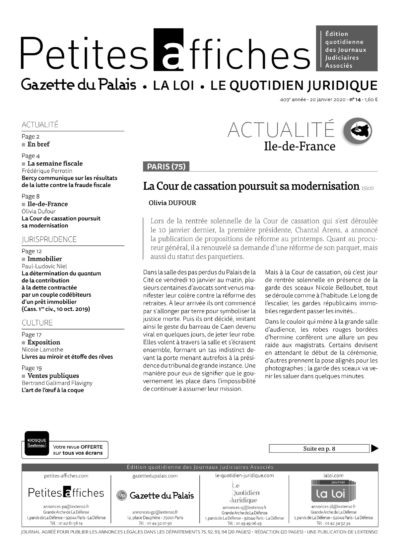 LPA 20 Jan. 2020, n° 151c3, p.3