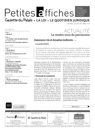 LPA 31 Jan. 2020, n° 150g7, p.13