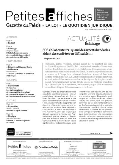 LPA 03 Mar. 2020, n° 152b1, p.20