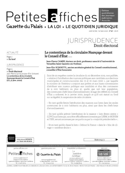 LPA 19 Mar. 2020, n° 151n3, p.3