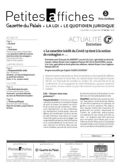 LPA 22 Mai. 2020, n° 154d5, p.2