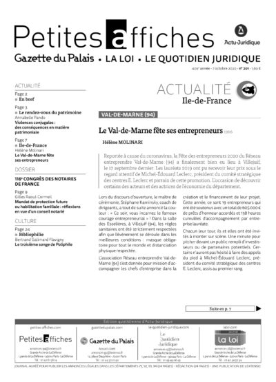 LPA 07 Oct. 2020, n° 157a0, p.2