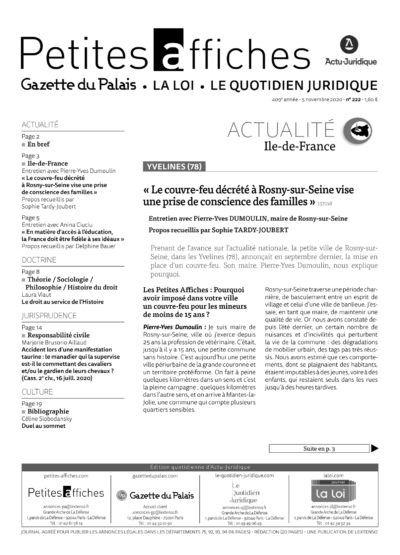 LPA 05 Nov. 2020, n° 157n2, p.2