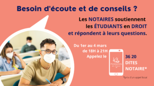 Mobilisation des notaires de France en soutien aux étudiants