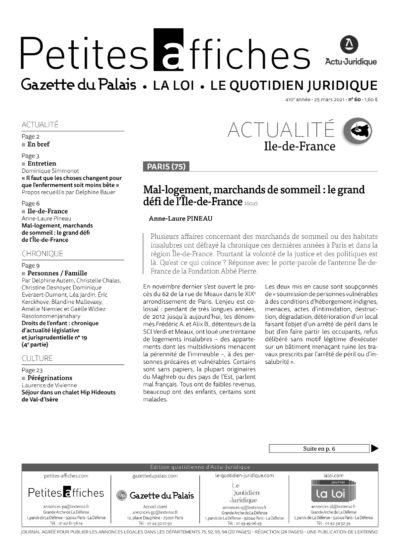 LPA 25 Mar. 2021, n° 160j3, p.2