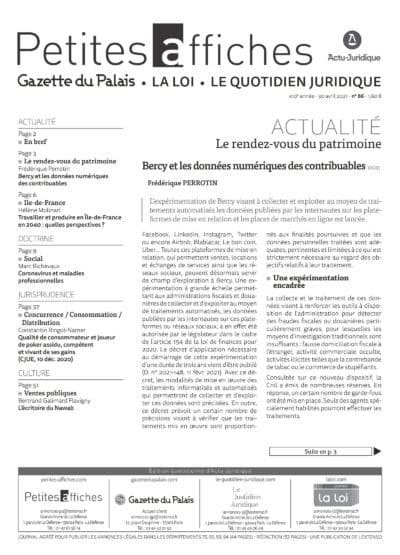 LPA 30 Avr. 2021, n° 160a1, p.3