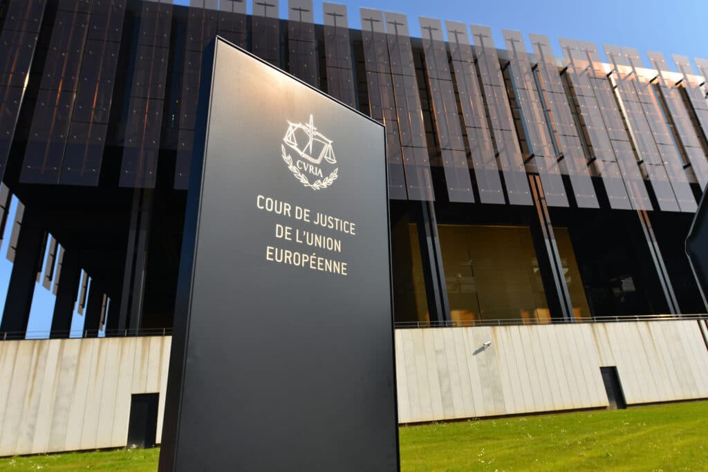 Entrée de la Cour de justice de l'union européenne